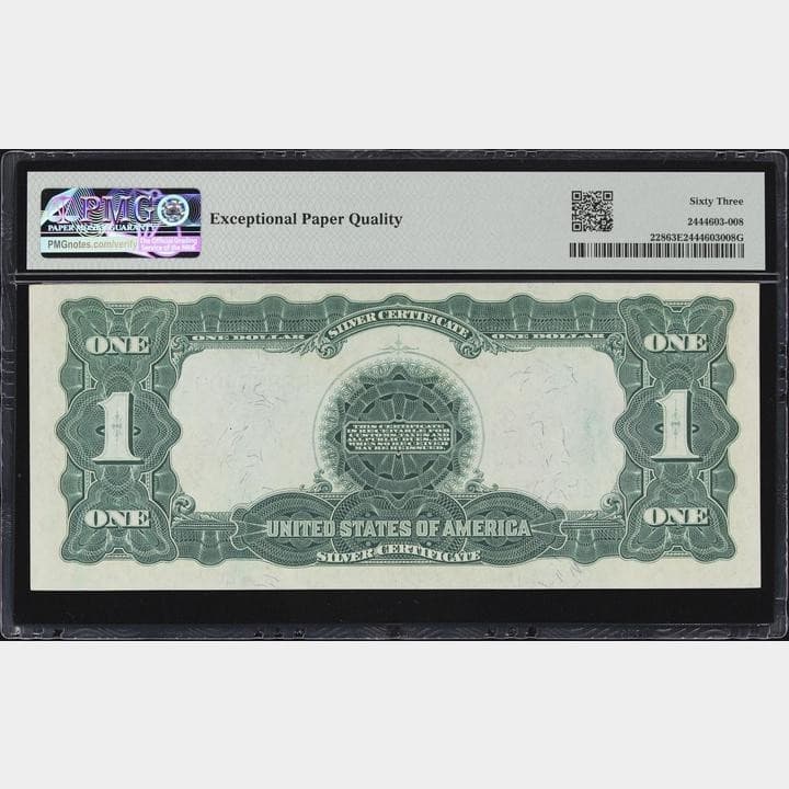 Rare Courtesy Autographed Fr. 228 $1 1899 Black Eagle PMG Gem Unc 63 EPQ! view 2