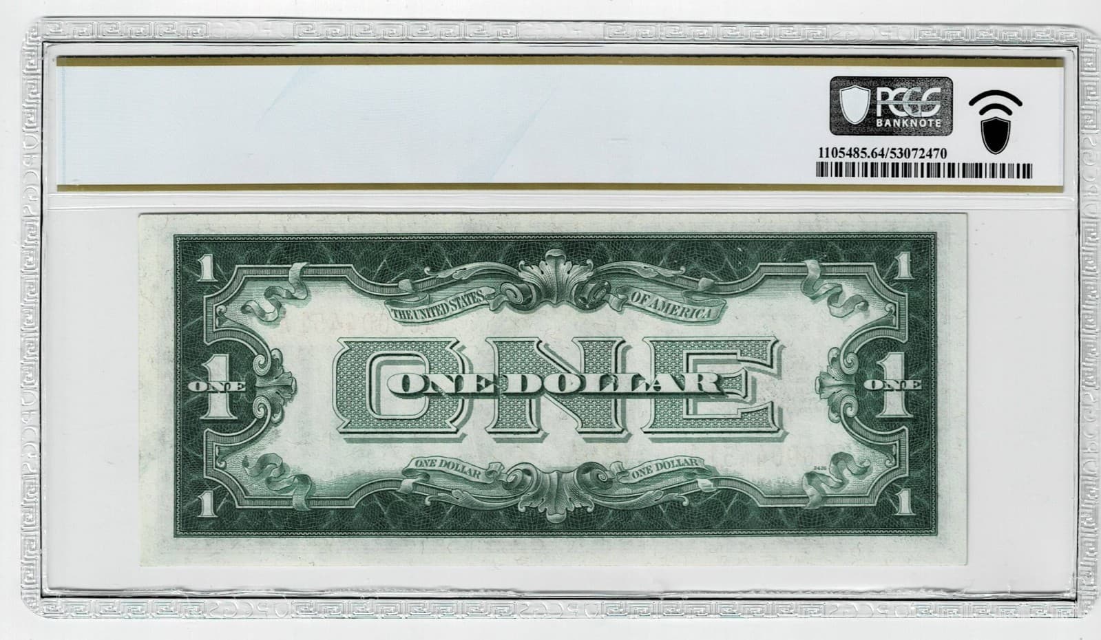 FOUR DIGIT SERIAL 4451 1928 $1 USN Fr 1500 PCGS Choice UNC 64 PPQ view 2