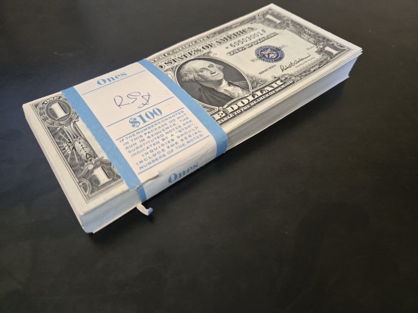 Full Pack of 1935-F $1  100 Sequential Silver Certificates  No Motto 7 Stars view 4