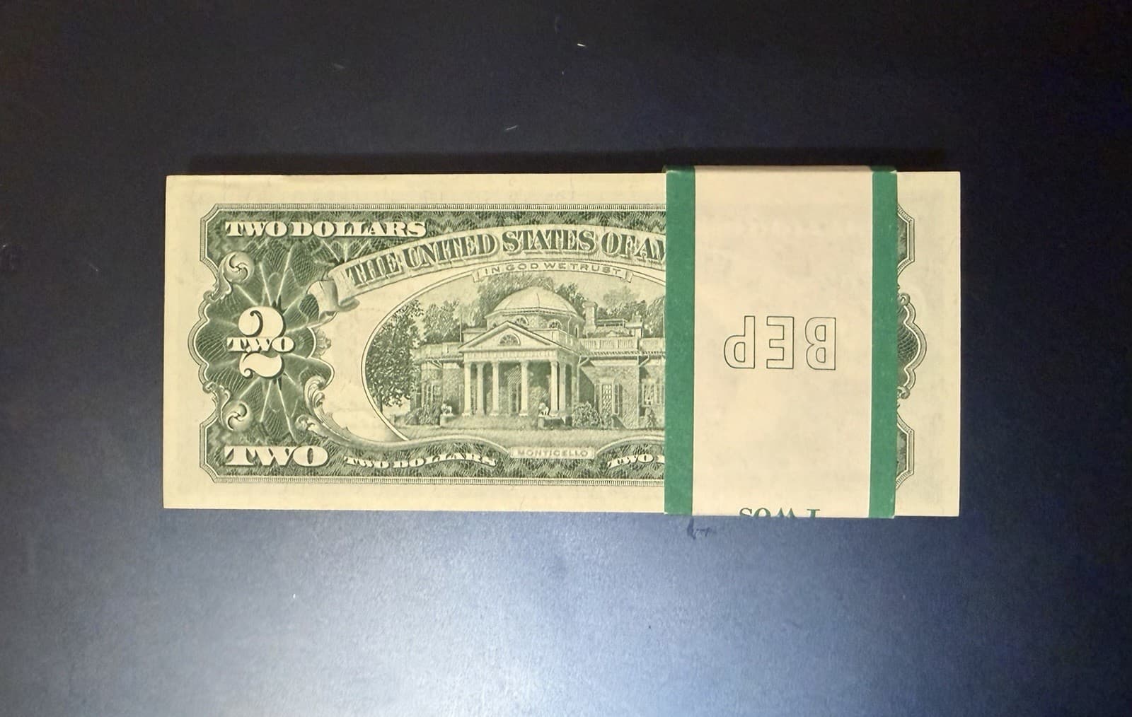 Rare 1963 $2 FULL Pack Fancy Serial (100) Sequential UNC view 2
