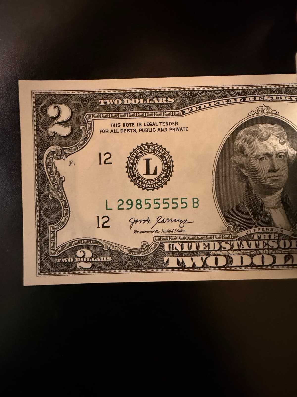 Beautiful Serial Pack of 2017-A $2 BEP Uncirculated 100 Sequential Notes view 3