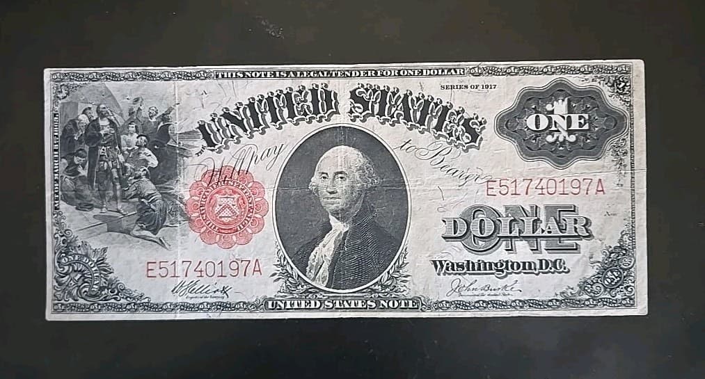 1917 $1 Large Size Legal Tender, Circulated FR#37