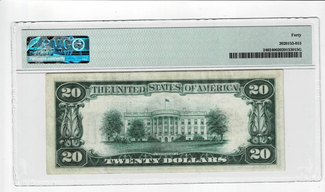 Sequential Triplets 1928 $20 Gold Certificate Fr. 2402 PMG 40 Two of them EPQ view 4