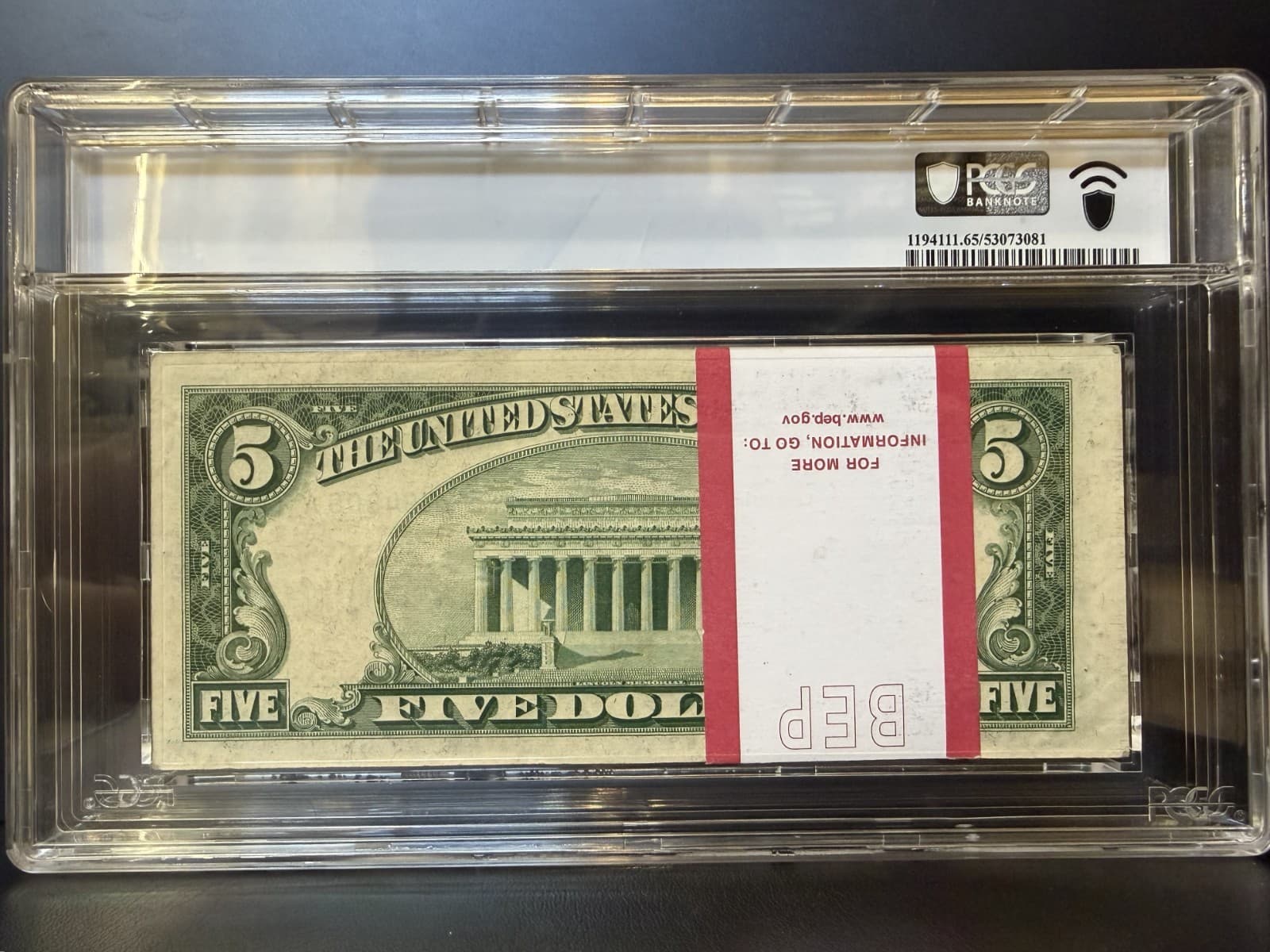 Extremely Rare 1953-A Pack of  100 Sequential $5 Silver Certificates 18 STARS view 2