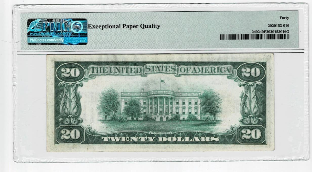 Sequential Triplets 1928 $20 Gold Certificate Fr. 2402 PMG 40 Two of them EPQ view 6