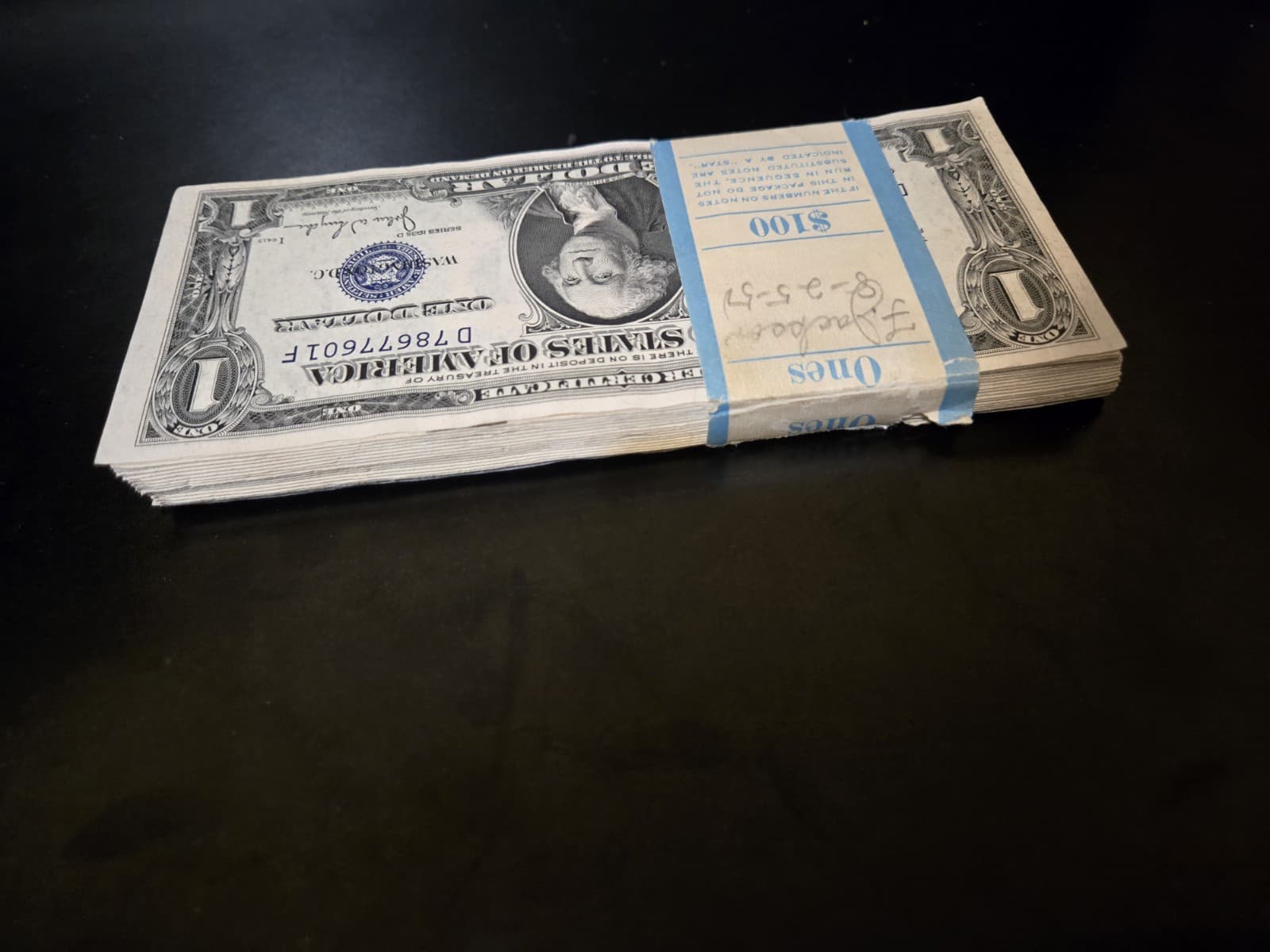 1935-D Pack of  100 Sequential $1 Silver Certificates  No Motto  view 4