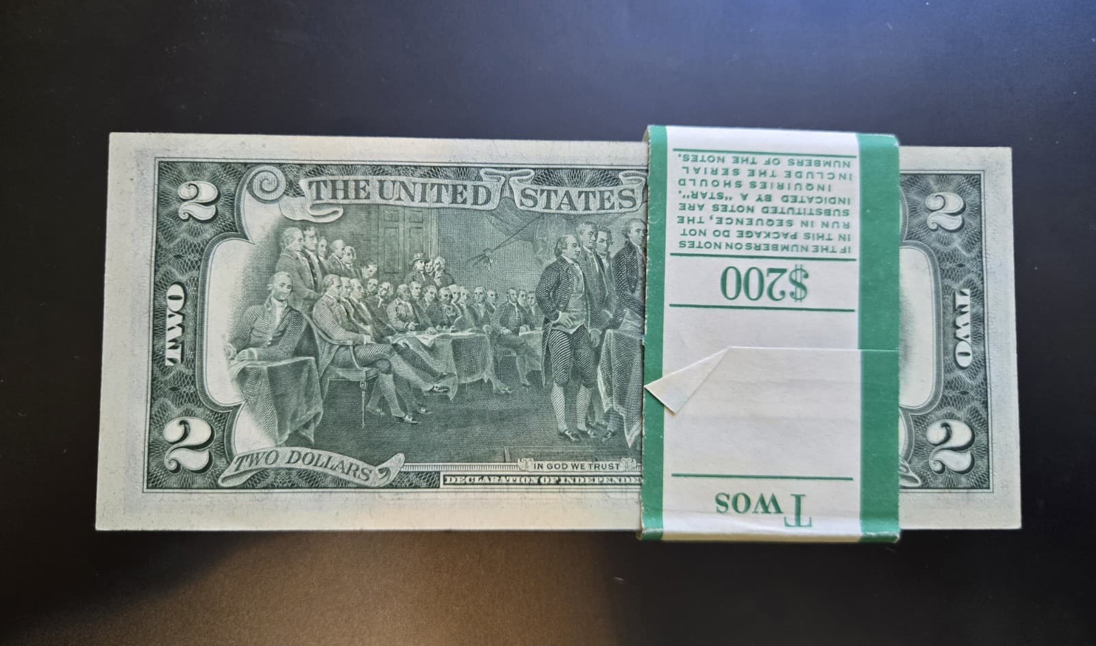 1976 $2 FR Notes St. Louis Fr. 1935-H Full $200 Pack Star ⭐ Philadelphia view 2