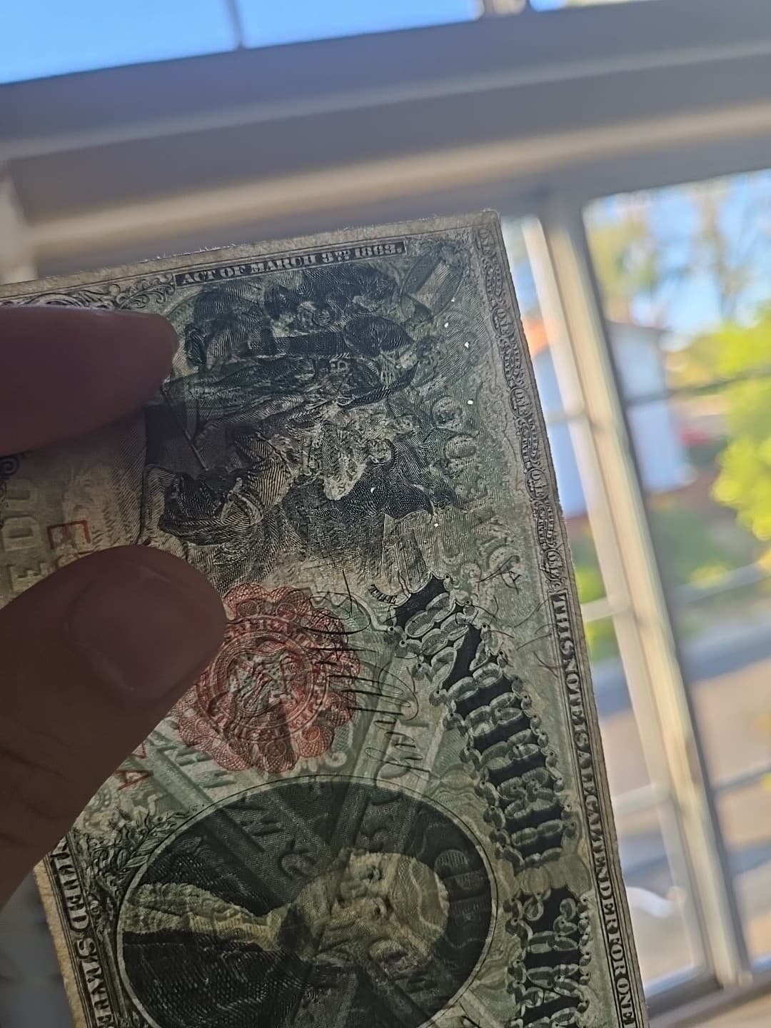 1917 $1 Large Size Legal Tender, Circulated FR#37 view 3