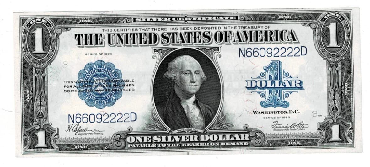Fancy Serial Number 1923 $1 Horse Blanket 66092222 UNC view 2