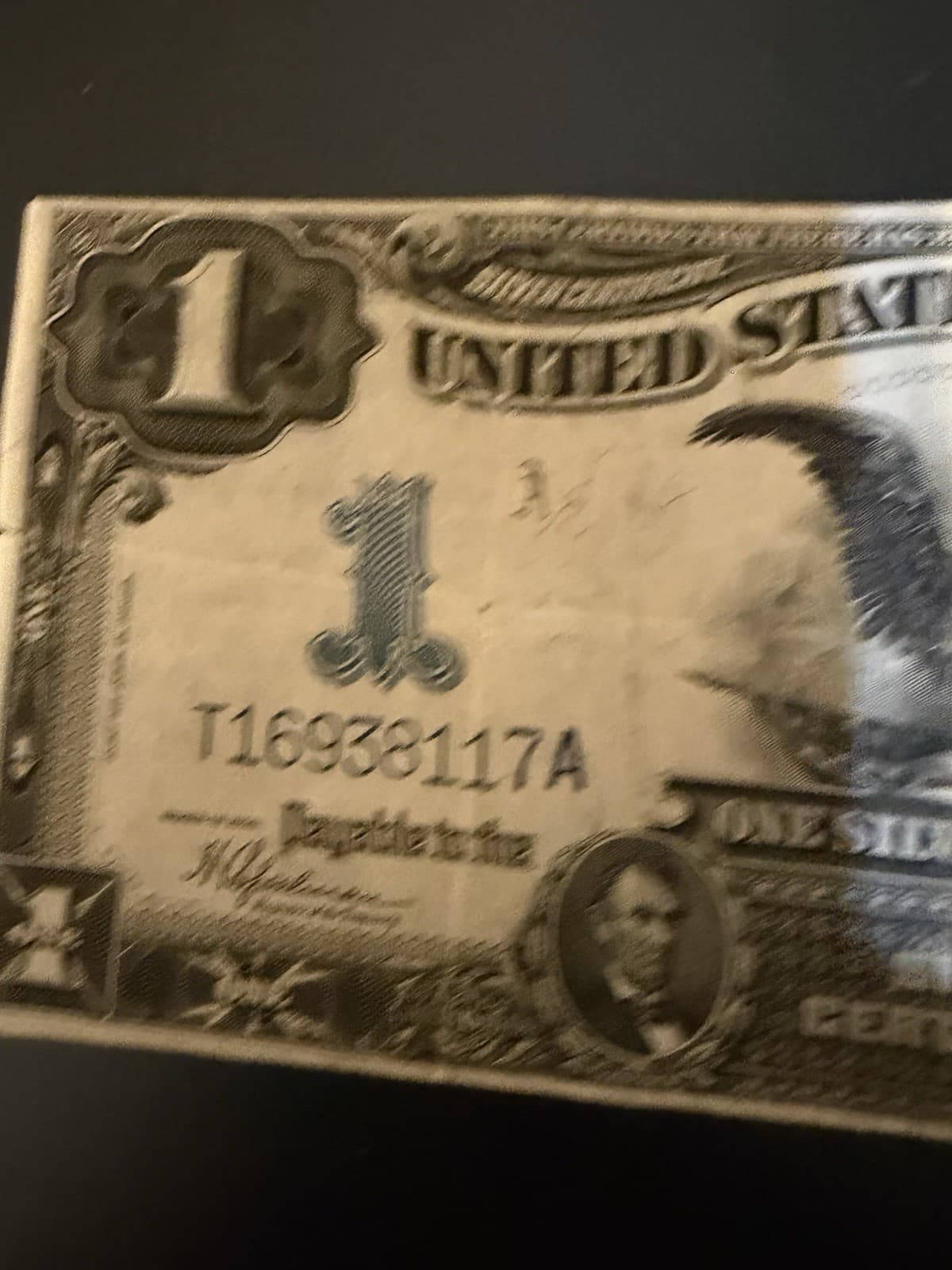 1899 $1 BLACK EAGLE LARGE Size Silver Certificate view 11