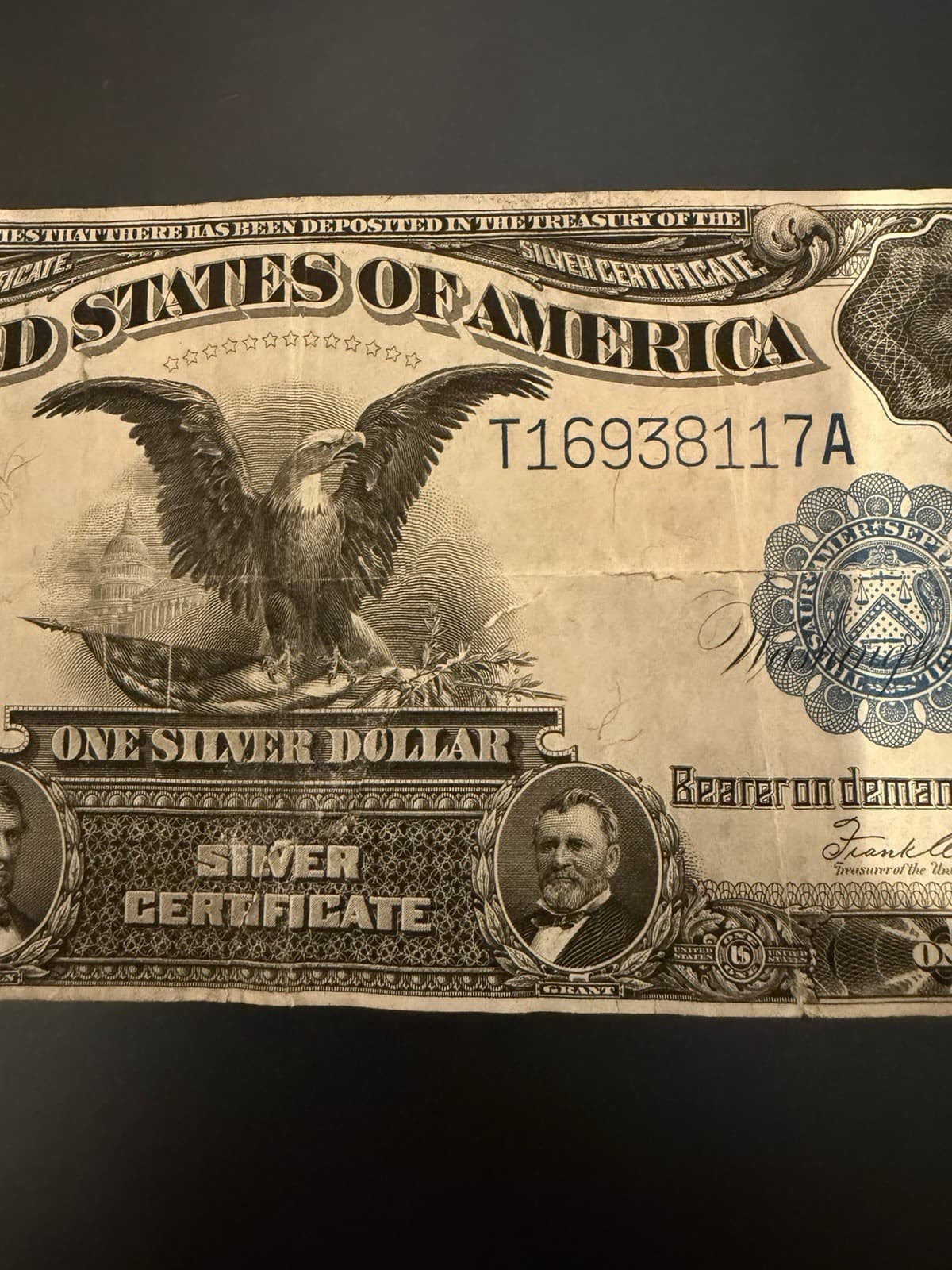1899 $1 BLACK EAGLE LARGE Size Silver Certificate view 14