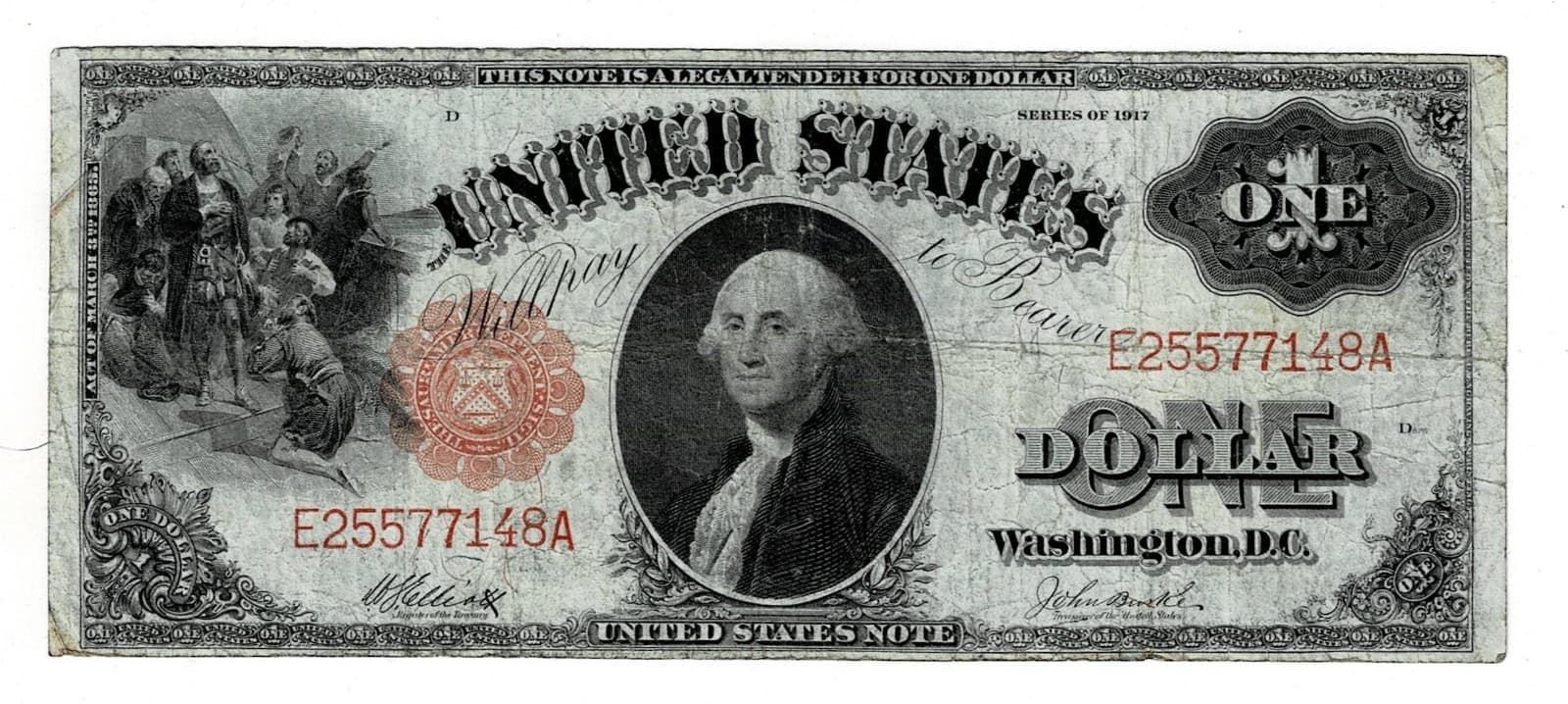 1917 $1 Legal Tender Note LARGE SIZE NOTE