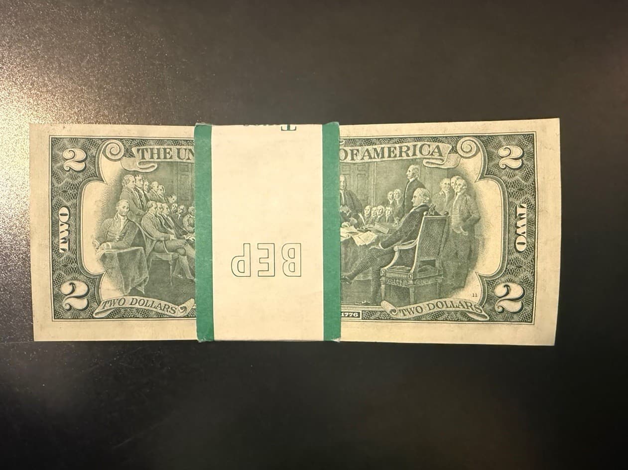 Double Stamped Pack 1976 $2 - 100 SEQUENTIAL UNC 1st Day of Issue San Francisco view 2