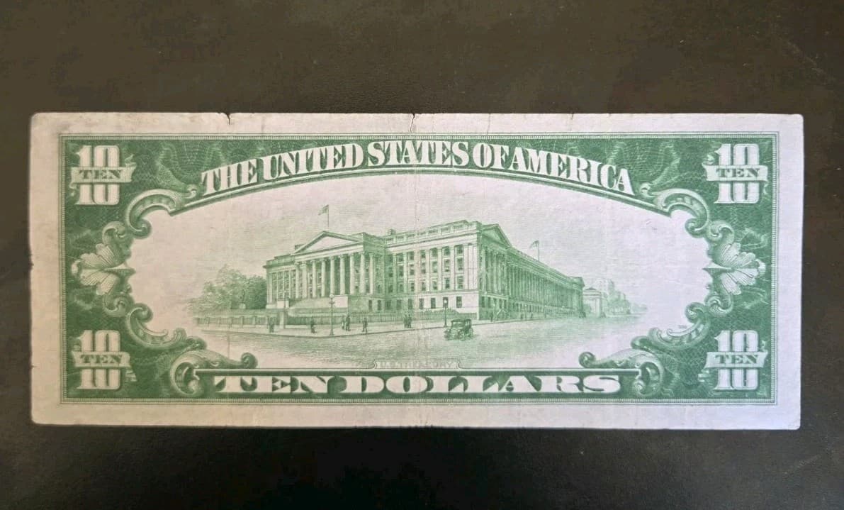 1929 $10 National Amhesrt Massachusetts Type 1 Charter 393 view 2