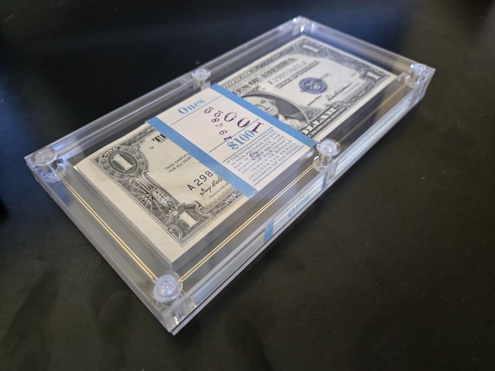 1935-F Pack of  100 Sequential $1 Silver Certificates No Motto view 6