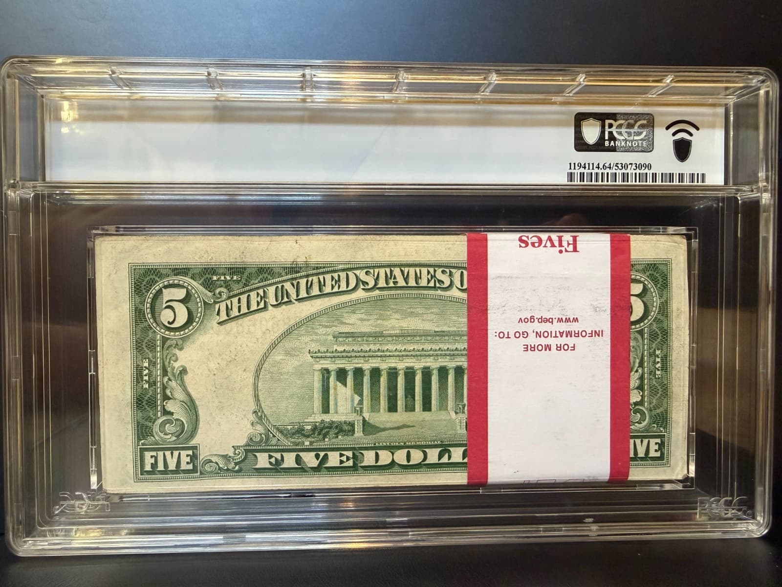 Full Pack of 1934-C $5 100 Sequential FRN GEM UNC PCGC 64 PPQ Extremely Rare view 2