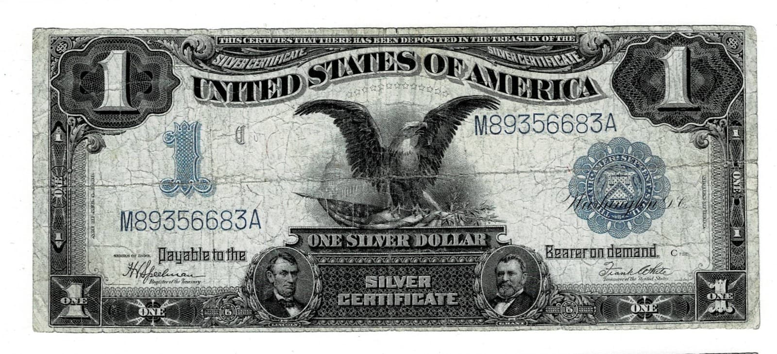 1899 $1 Silver Certificate BLACK EAGLE