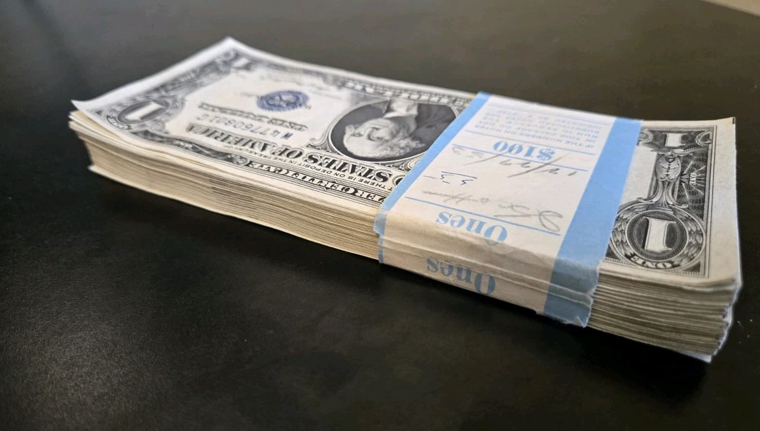 Super Rare 1935-A Pack of  100 Sequential $1 Silver Certificates  No Motto  view 5