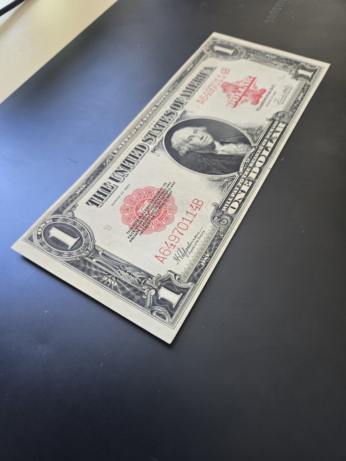 1923 $1 Red Seal Legal Tender Note Fr. 40 view 2