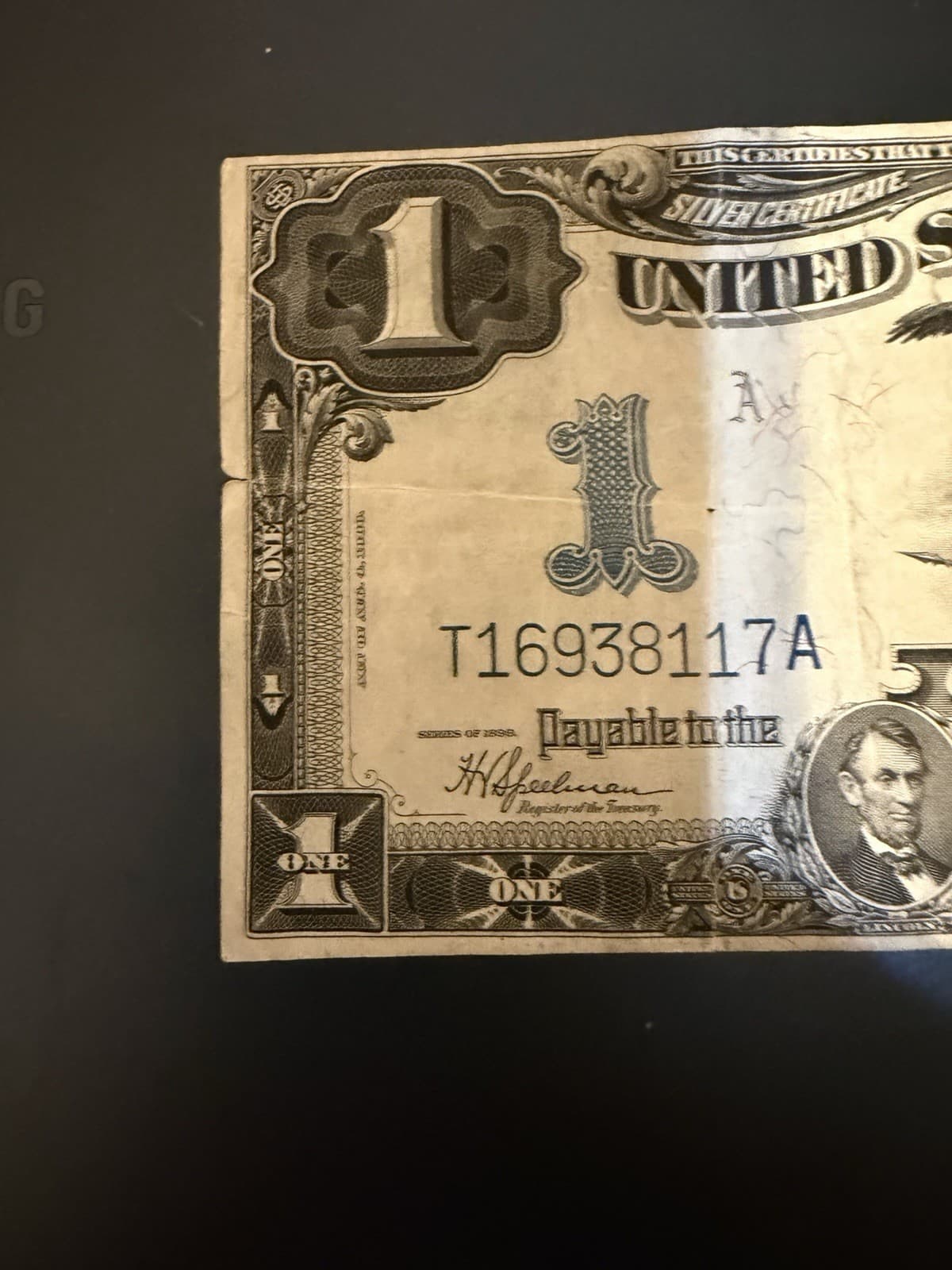 1899 $1 BLACK EAGLE LARGE Size Silver Certificate view 12